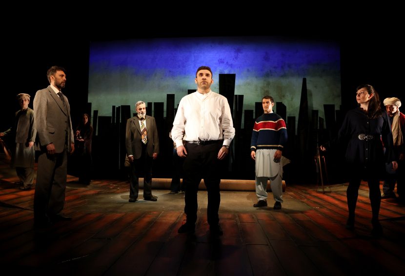 Image of cast from production on stage