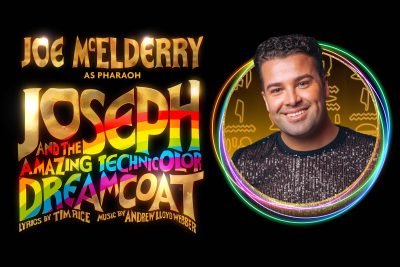 Joseph and the Amazing Technicolor Dreamcoat show poster with Joe McElderry's headshot included.