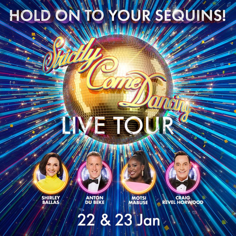 Event graphic reading: Hold on to your sequins! Strictly Come Dancing Live Tour